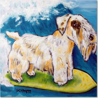 Sealyham Surfing Posters and Art
